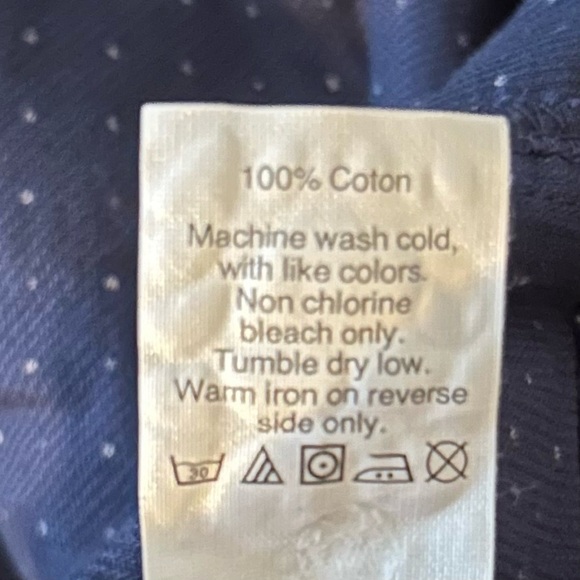 J. CREW Corduroy Shirt Dress in Navy with Swiss Dots - Picture 5 of 8